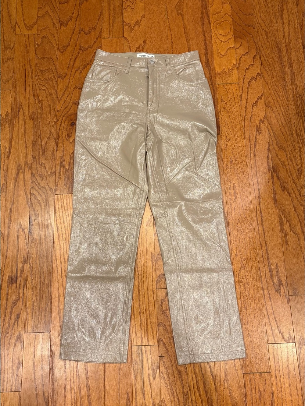 Abercrombie & Fitch Taupe High-Rise Pants - Picture 2 of 4